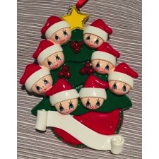 Christmas Tree with 8 Santas
